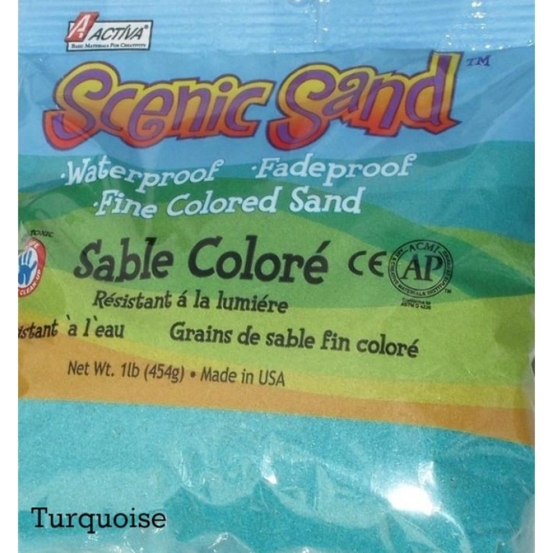 Scenic Sand™ Craft Colored Sand, Turquoise, 1 Lb (454 G) Bag
