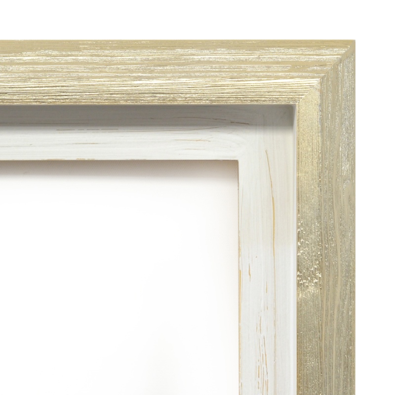 Modern Float Frame Only 36X36 Silver Wash
