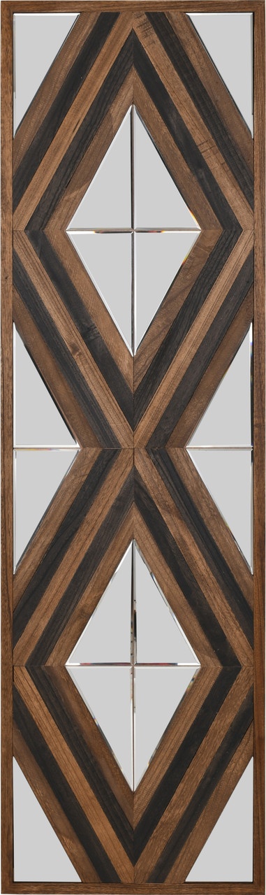 Contemporary Aspen Double Diamond Multi Tone 72 Inch Mirror