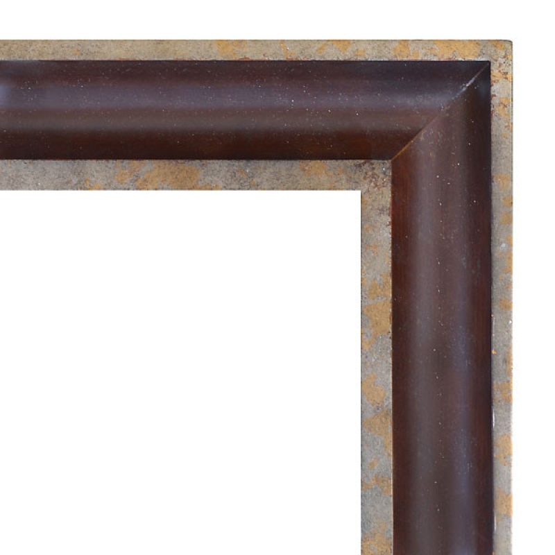 Wood Scoop Frame Silver 12X24 140