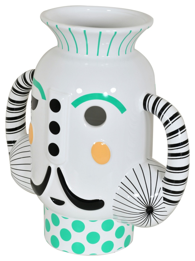 Modern Artistic Decorative Picasso Tabletop Vase With Handles 13h