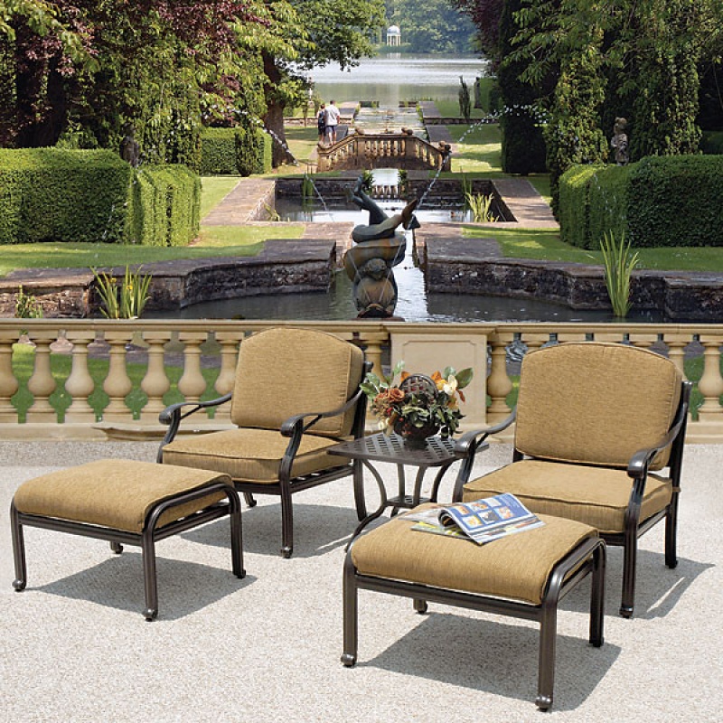 Savannah Outdoor Aluminum Club Chair Set Of 5