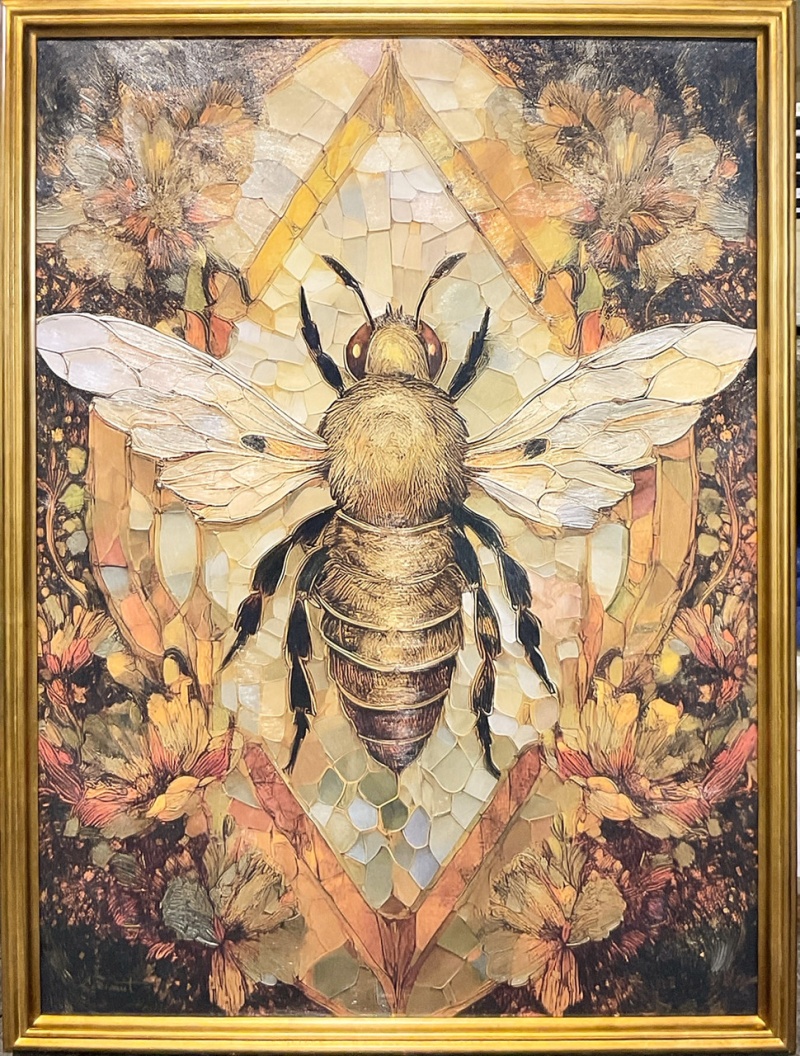 Framed Bee Giclee 36X48