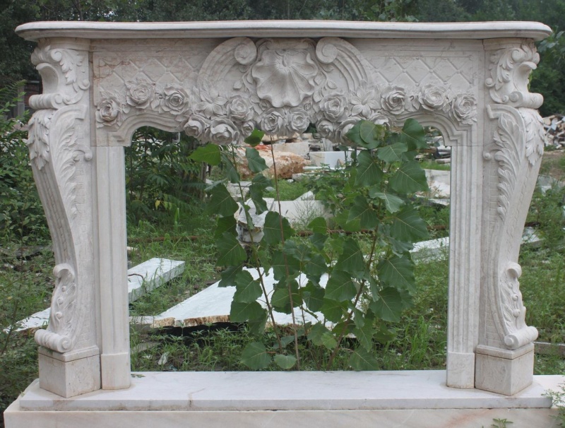 Italy Beige Marble Mantel