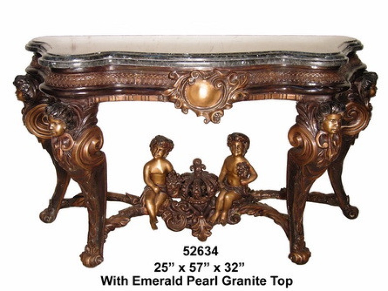 Cupid Wall Table With Marble Top