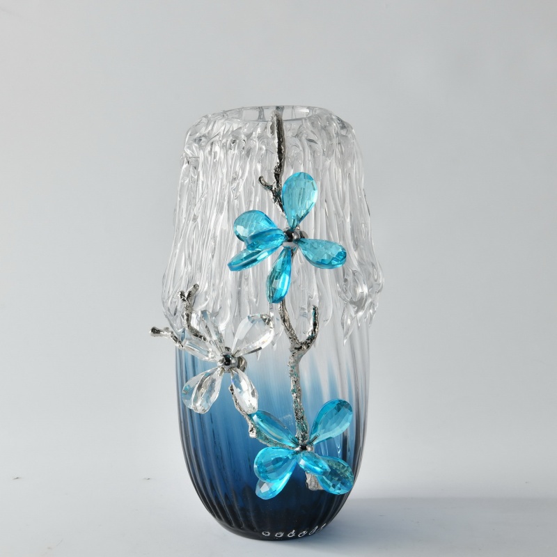 Frosted Glacier Bloom Vase 12"h
