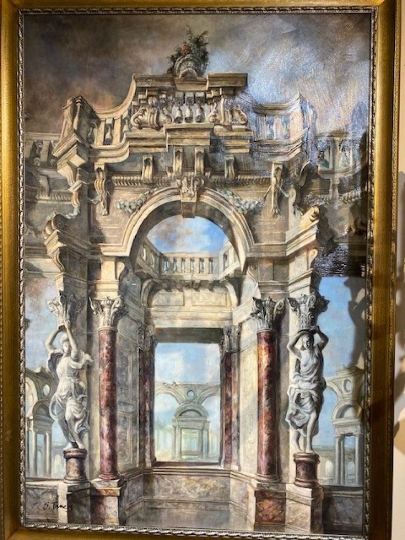 Roman Columns Framed Giclee 48x72