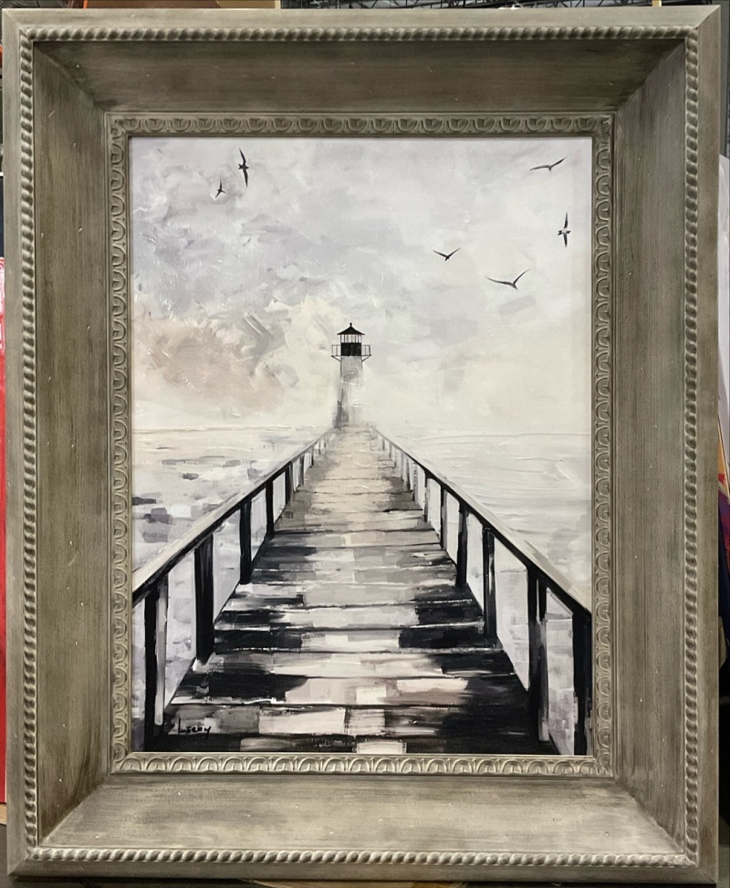 Pier To The Light Framed Giclee