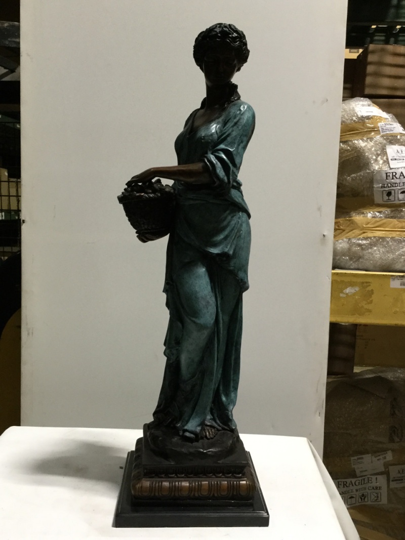 Lady With Jar Bronze No.6 On Marble Base 37In