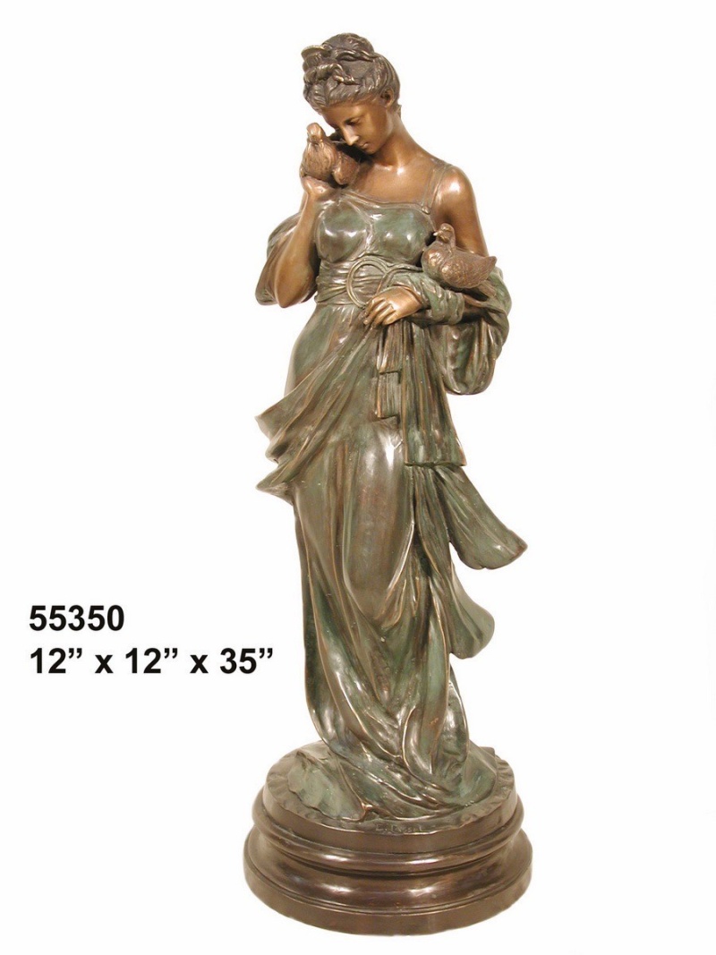 Bronze Lady With Bird