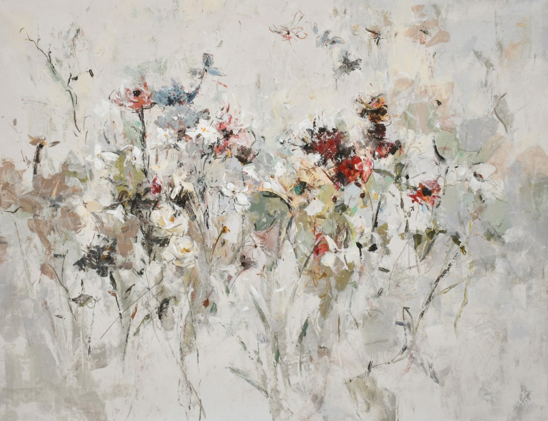 Abstract Wildflowers Giclee Canvas Art