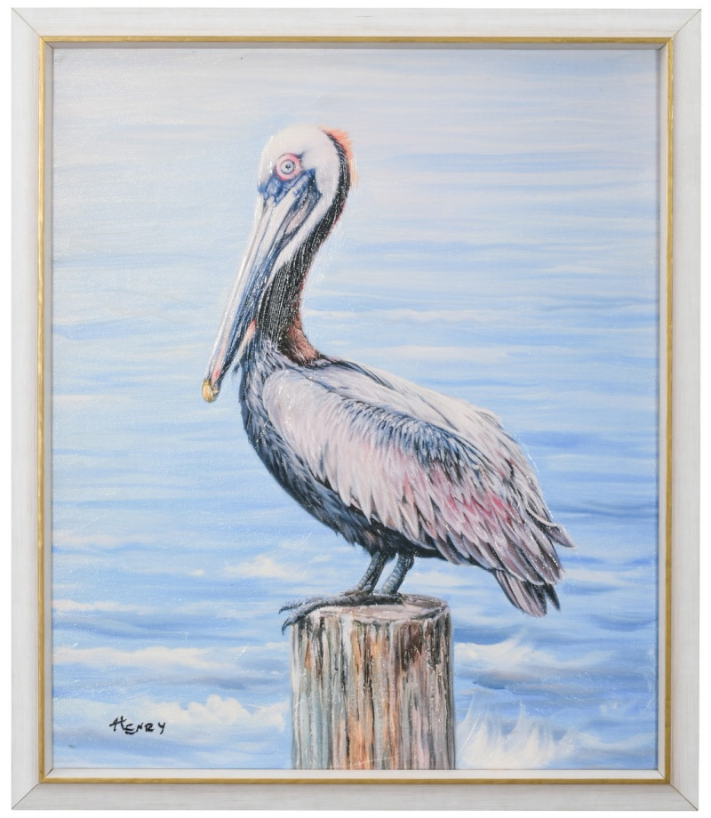 Seagull With Gold Accent Frame