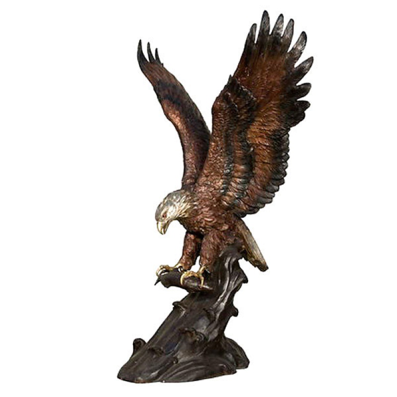 Eagle Catching Fishin Two Tone With Silver And Gold