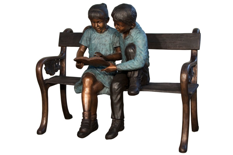 Boy And Girl On Bench