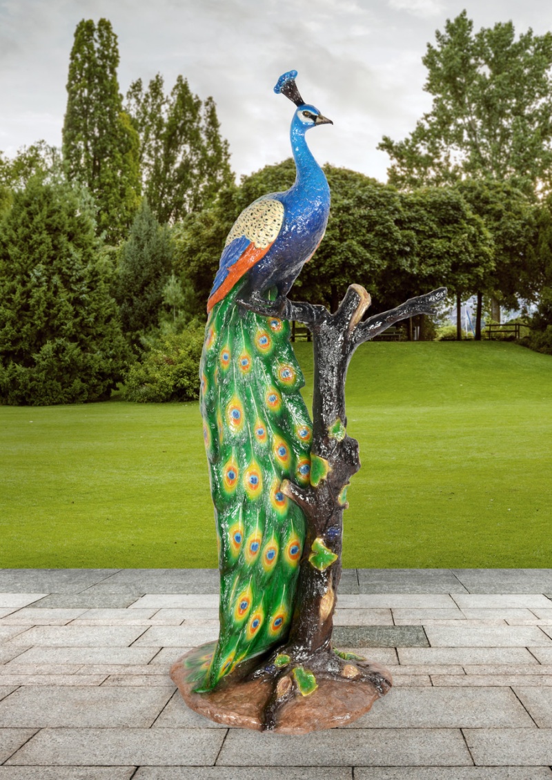 Peacock Special Patina Sculpture