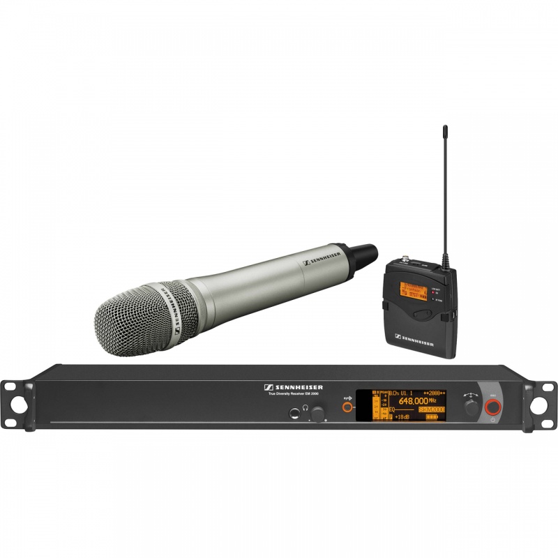 Sennheiser Single Channel Contractor System: (1) Sk 2000Xp Bodypack, (1) Skm 2000Xp Handheld With Neumann Kk 204 Cardioid Capsule, Nickel; (1) Em 2000 Single Channel Recevier. Frequency Range Aw (516 / 558 Mhz)