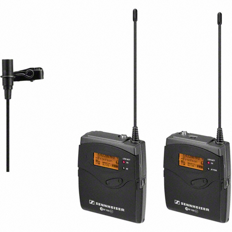 Sennheiser Sk100 G3 Bodypack, Me2 Omni Lavalier, Ek100 Portable Receiver, Ci1 1/8" Output Cable, Cl100 Xlr Unbalanced Output Cable, Ca2 Camera Mount. (516-558 Mhz)