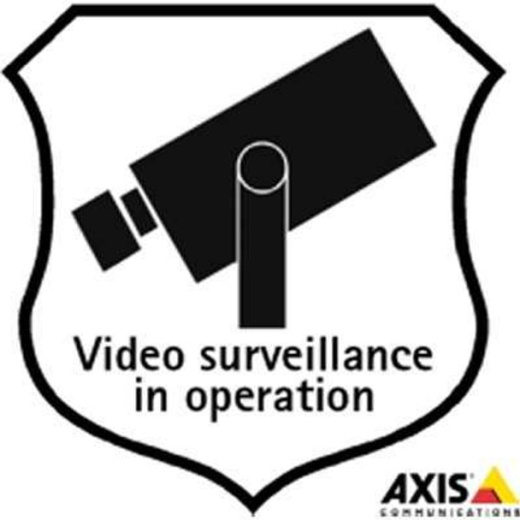Axis Communications Surveillance Sticker Eng 10Pcs