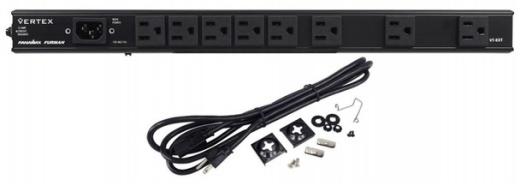 Furman 15A Power Distribution (No Surge Protection), 8 Outlets, Vertical Rack Strip, 10Ft IEC Cord
