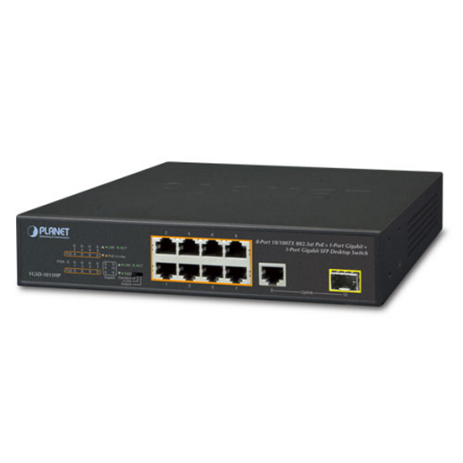 ACTi AFF-PPSW-0102 PLANET FGSD-1011HP 8-Port 802.3at PoE Switch