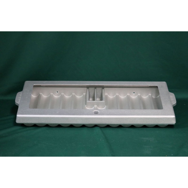 Aluminum 12 Tube Aluminum Poker Tray With Cover