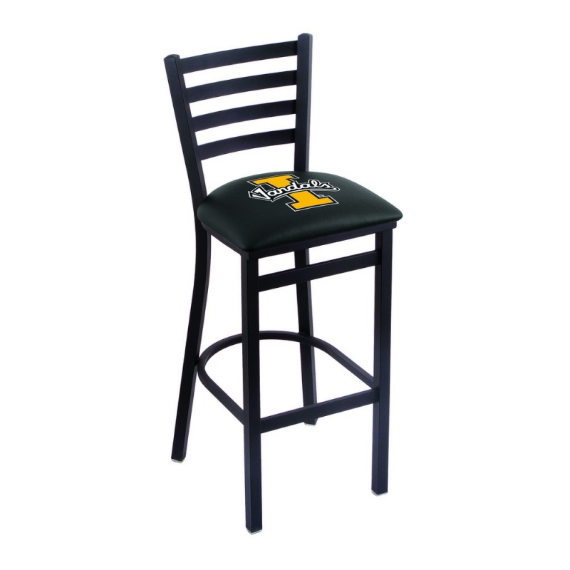 L004 Idaho 30" Stationary Bar Stool With Black Wrinkle Finish