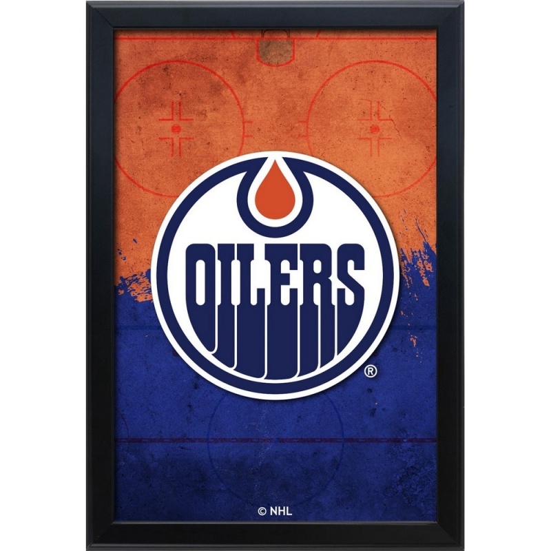 Edmonton Oilers 15.75" X 23.5" Led Snap Frame Lightbox By Holland Bar Stool Company