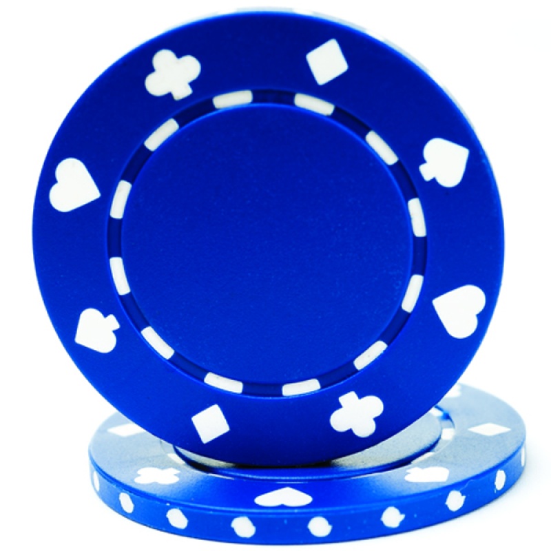 Blue 11.5 Gram Suited Chips Sold By The Roll