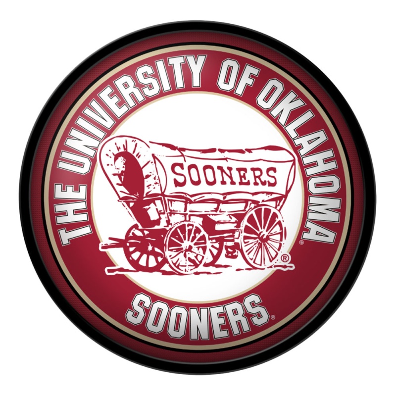 Oklahoma Sooners: Wagon - Modern Disc Wall Sign