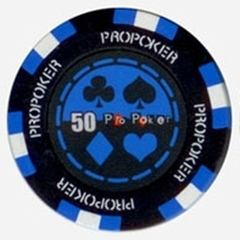 Pro Poker Clay Poker Chips 13.5G Sold By The Roll - $50