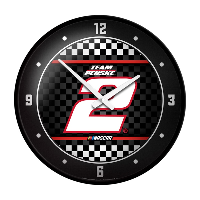 Austin Cindric: Checkered Flag - Modern Disc Wall Clock