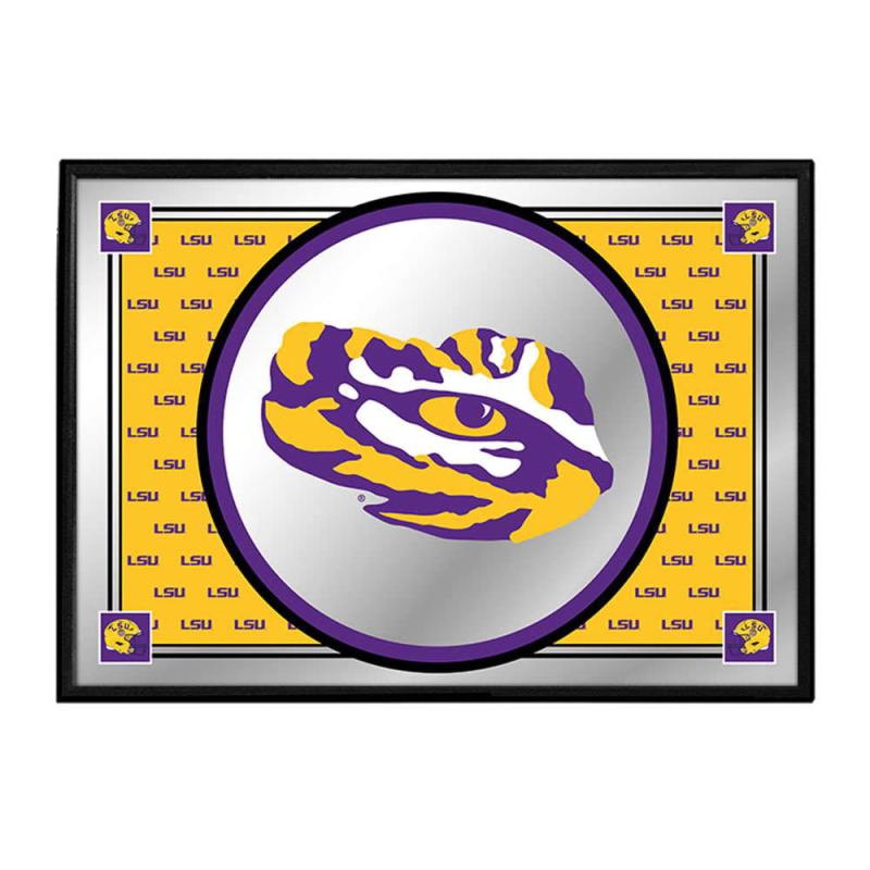 Lsu Tigers: Team Spirit, Tiger Eye - Framed Mirrored Wall Sign