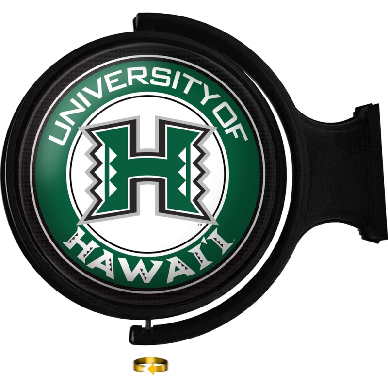 Hawaii Warriors: Original Round Rotating Lighted Wall Sign