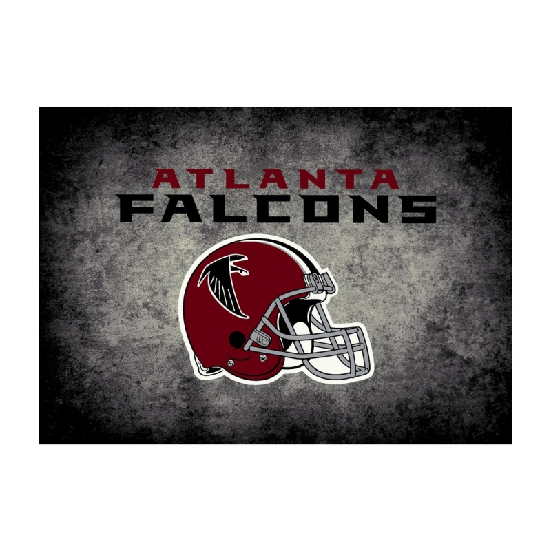 Atlanta Falcons 4'X6' Distressed Rug