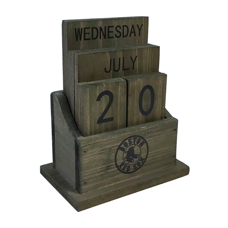 Boston Red Sox Wood Block Calendar