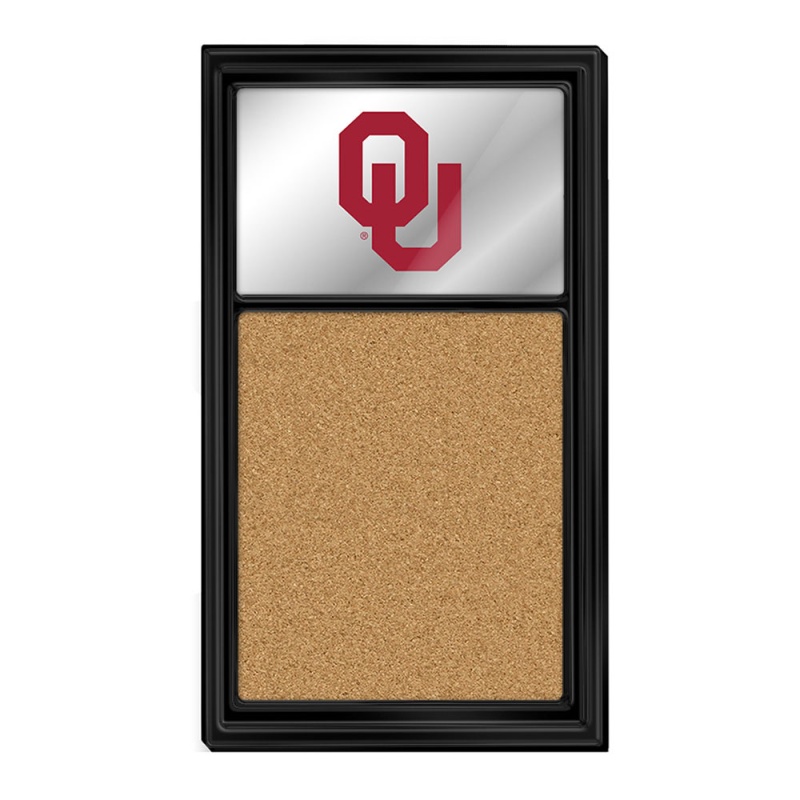 Oklahoma Sooners: Mirrored Cork Note Board