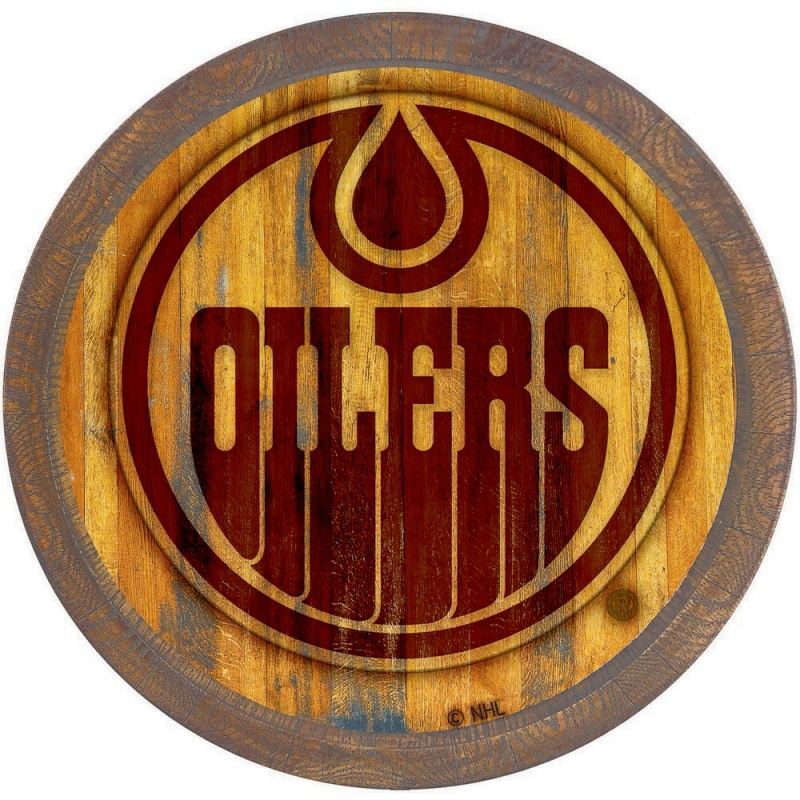 Edmonton Oilers: Branded "Faux" Barrel Top Sign