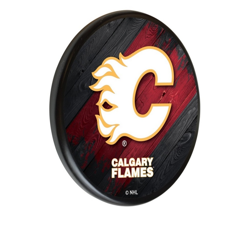 Calgary Flames Digitally Printed Wood Sign By The Holland Bar Stool Co