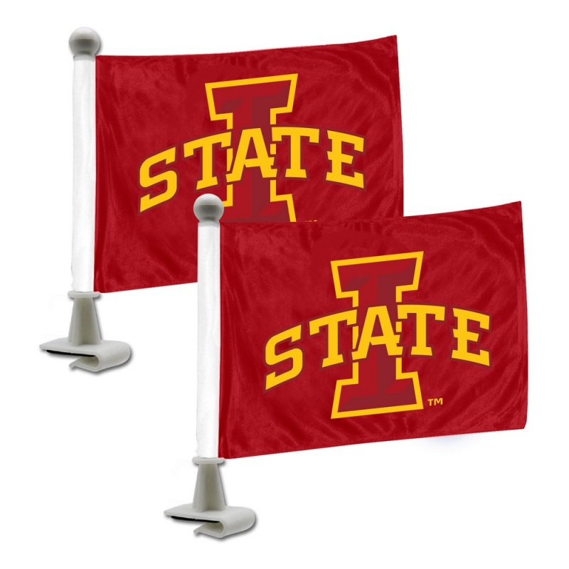Iowa State Cyclones Ambassador Car Flags - 2 Pack Mini Auto Flags, 4In X 6In