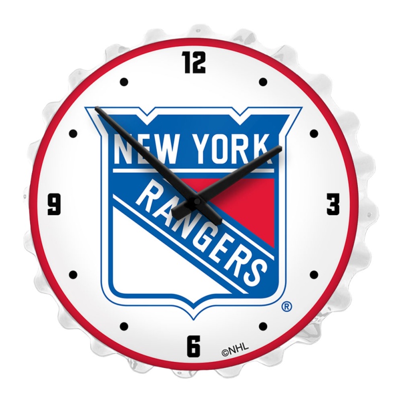 York Rangers: Bottle Cap Lighted Wall Clock