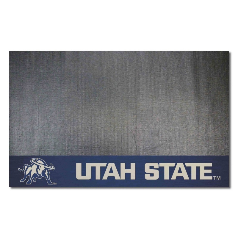 Utah State Aggies Vinyl Grill Mat - 26In. X 42In