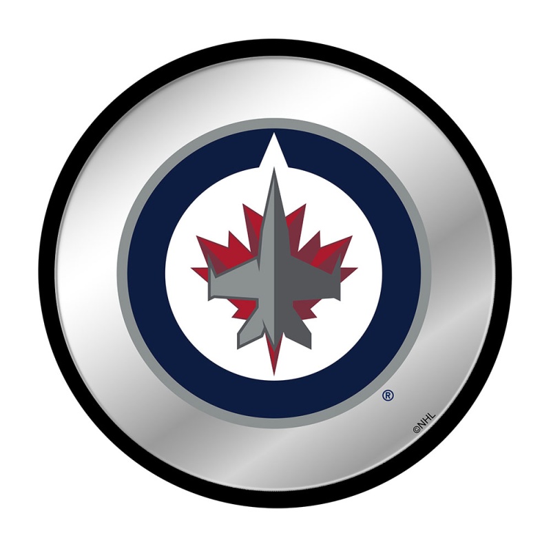 Winnipeg Jets: Modern Disc Mirrored Wall Sign