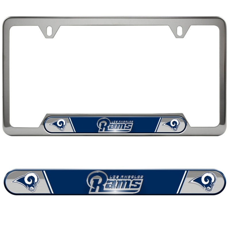 Los Angeles Rams Embossed License Plate Frame, 6.25In X 12.25In
