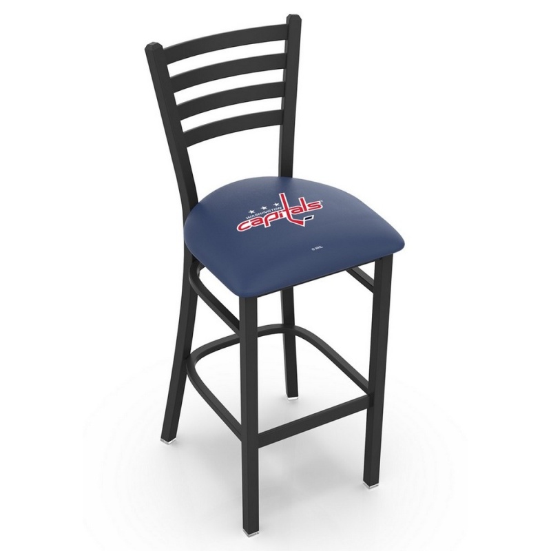 L004 Washington Capitals 25" Stationary Counter Stool With Black Wrinkle Finish