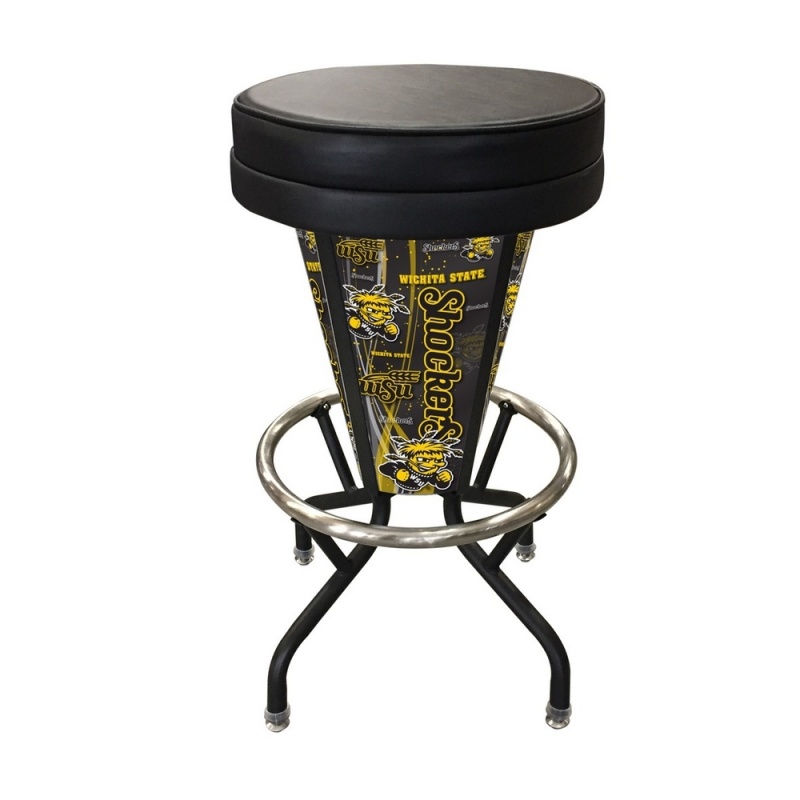 Lighted Wichita State Swivel Bar Stool By Holland Bar Stool Co