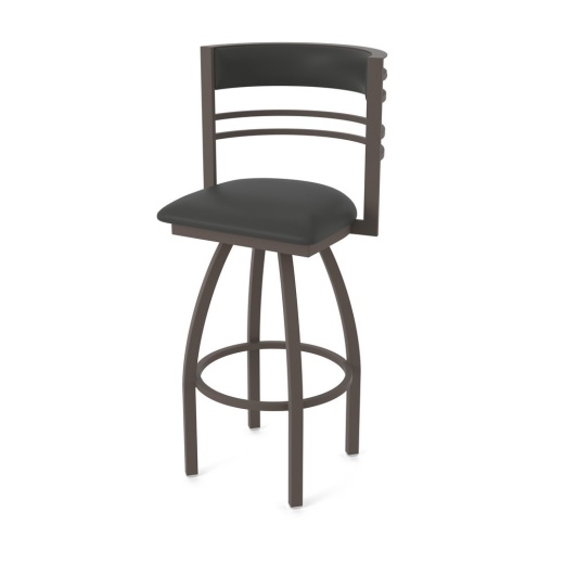 860 Hunter Swivel Stool With Bronze Finish And Canter Iron Seat And Back