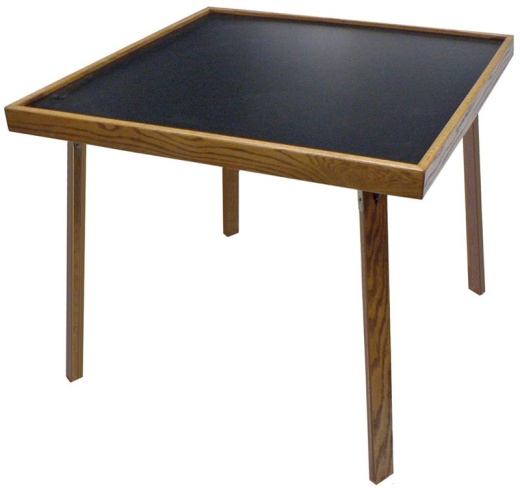 Kestell 35" Oak Folding Domino/Card Game Table