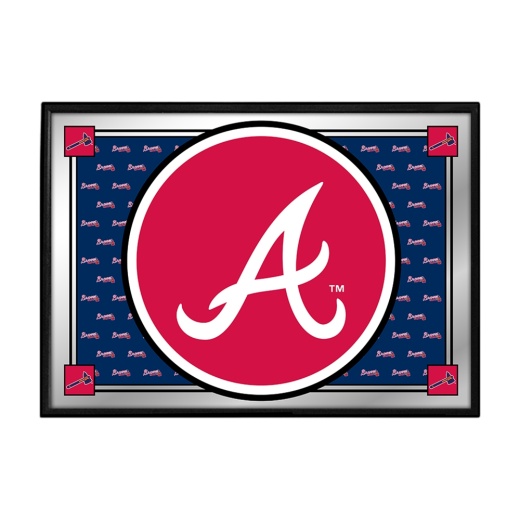 Atlanta Braves: Team Spirit Framed Mirrored Wall Sign