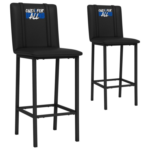 Bar Stool 500 Set Of 2 With Dallas Mavericks One For All 2024 Playoffs Logo