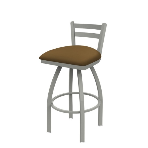 411 Jackie Low Back Swivel Stool With Anodized Nickel Finish And Canter Saddle Seat